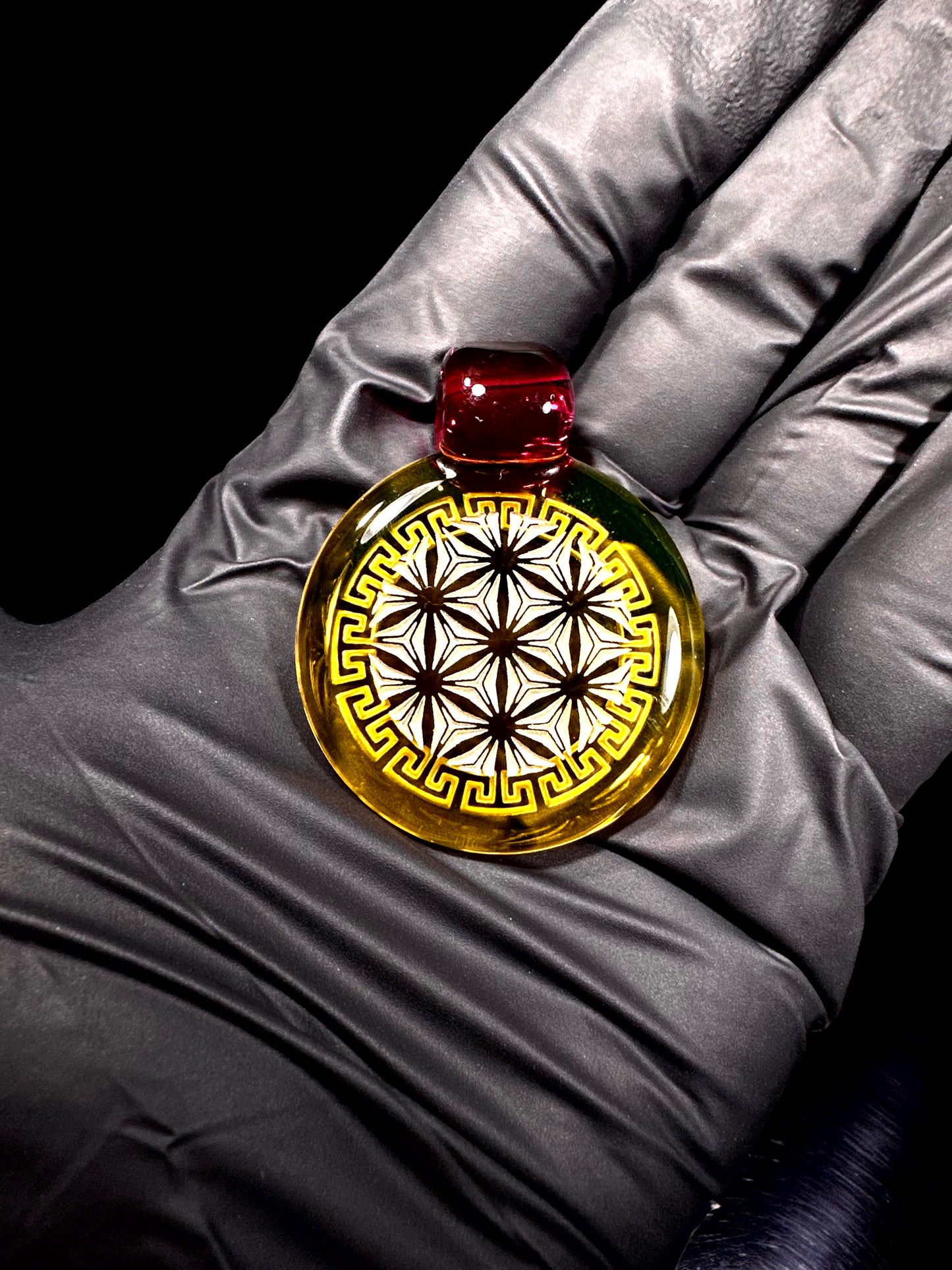 GlassMaze Double-Sided Pendant